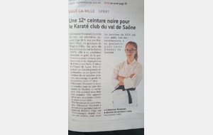 Ceinture noire de Clémence